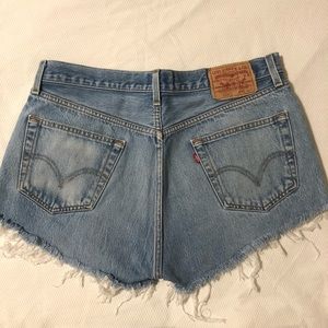 Levis 501 Ripped jeans shorts